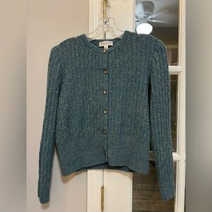 St John sport wool blend knit cardigan size Medium like new